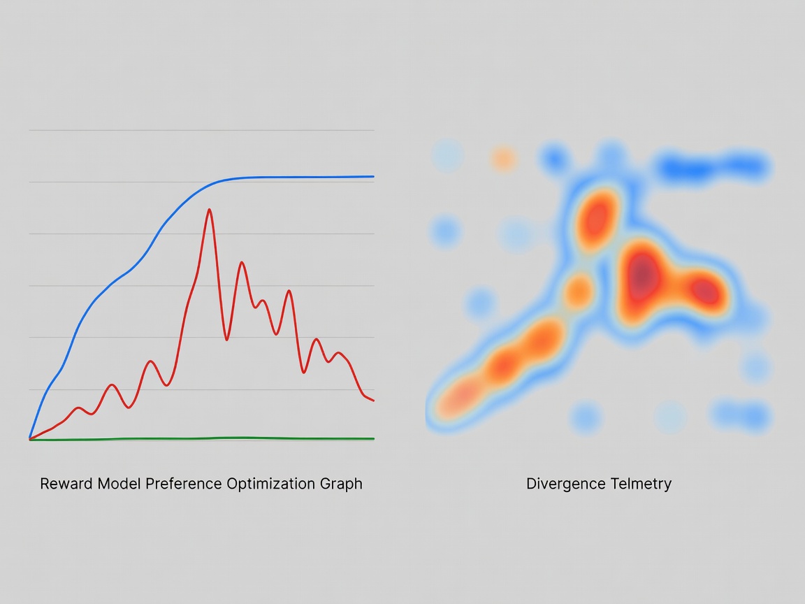 Reward model preference optimization graph and divergence telemetry